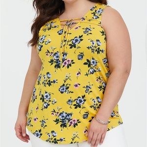 Torrid Super Soft Yellow Floral Tank